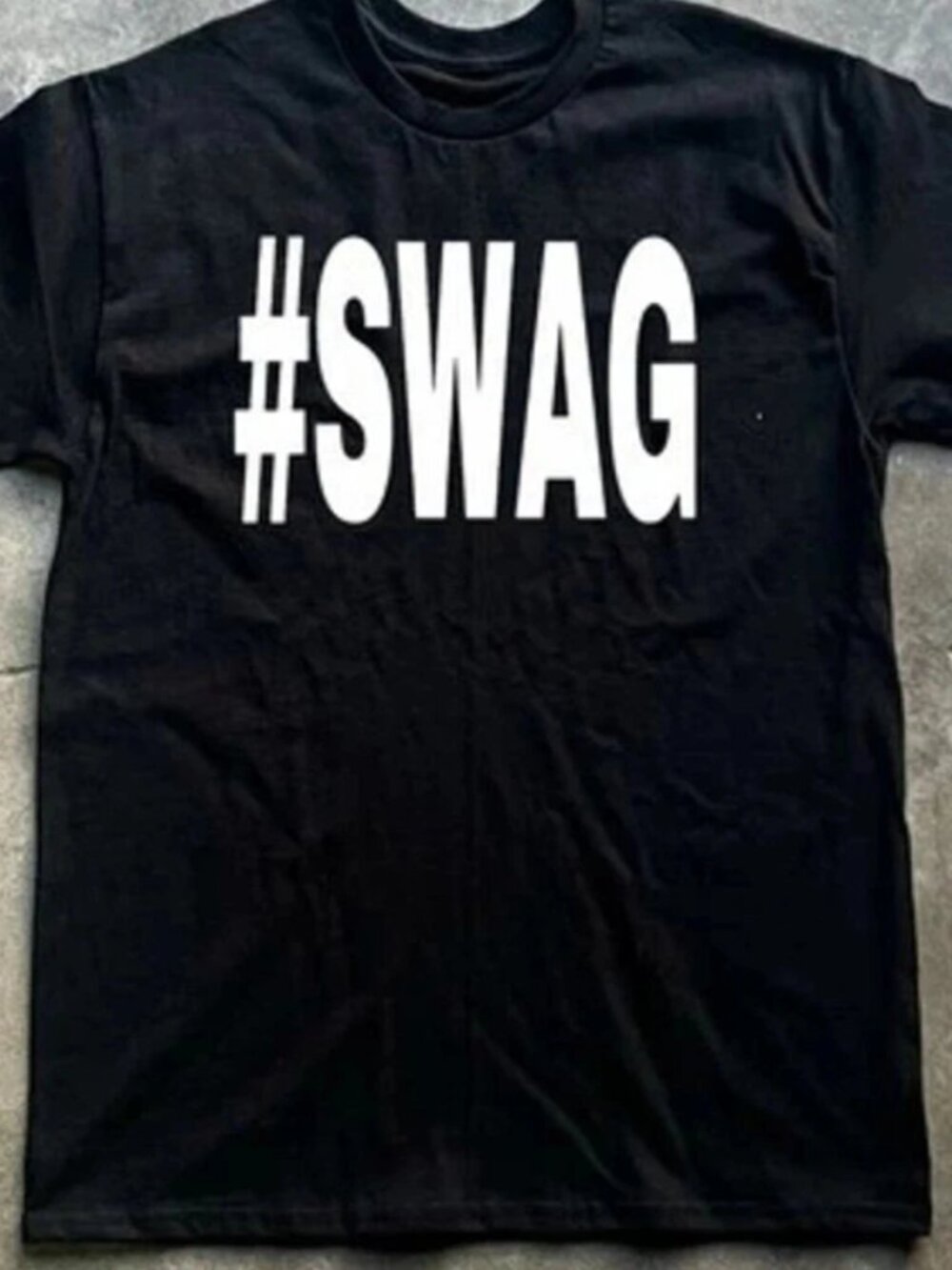 #SWAG Graphic Black T Shirt